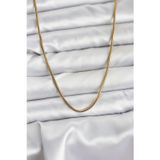 pilelistore 316L Çelik Zincir Gold Renk 60 cm Yılan Zincir Kadın Kolye - TJ-BKO10682