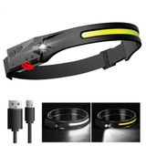 Pilelistore 5 Aydınlatma Modlu Cob Led Sensörlü Usb Şarj Edilebilir Dahili Pilli Kafa Lambası