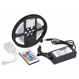 Pilelistore 5 Mt 3 Cipli Rgb Şerit Led Silikonlu Adaptör Uzaktan Kumanda Tak Çalıştır