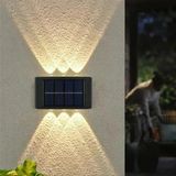 Pilelistore 6 Ledli Solar Duvar Lamba Dekorasyon Aydınlatma Aplik Güneş Enerji Gün Işığı 2 Li Set