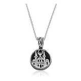 pilelistore 925 Ayar Gümüş Cami Desenli Gümüş Kolye