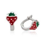 Pilelistore 925 Ayar Gümüş Çilek Çocuk Küpesi