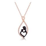 pilelistore 925 Ayar Gümüş Kalpli Anne Çocuk Gümüş Kolye