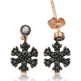 Pilelistore 925 Ayar Gümüş Kar Tanesi Küpe