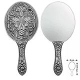 Pilelistore 925 Ayar Gümüş Karanfil Motifli El Aynası