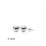 Pilelistore 925 Ayar Gümüş Top 4 mm Küpe