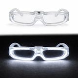 pilelistore Beyaz LED Işıklı Parti Gözlüğü 3 Modlu – Glow & Gece Eğlence Gözlüğü