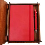 Pilelistore Defter Kalem Ahşap Kutulu Dekoratif Hediyelik