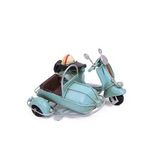 Pilelistore Dekoratif Metal Scooter Sepetli Vintage Biblo Ev Ofis Hediyelik