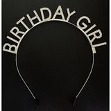 pilelistore Gümüş Kristal Taşlı Birthday Girl Doğum Günü Tacı İthal Ürün 17x16 cm