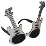 pilelistore Gümüş Renk Rockn Roll Gitar Şekilli Parti Gözlüğü 15x15 cm