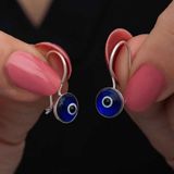 Pilelistore Gümüş Sallantılı Nazar Kadın Küpe