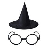 pilelistore Harry Potter Büyücü Şapkası ve Harry Potter Büyücü Gözlüğü Siyah Renk