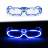pilelistore Mavi LED Işıklı Parti Gözlüğü 3 Modlu – Glow & Gece Eğlence Gözlüğü