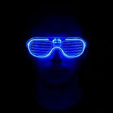 pilelistore Mavi Led Işıklı Parti Gözlüğü - Neon Glow Gözlük 3 Modlu