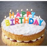 Pilelistore Parti Aksesuar Happy Birthday Yazılabilen Rengarenk Doğum Günü Mumu