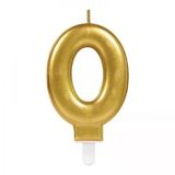 Pilelistore Parti Aksesuar Parti Malzemeleri 0 Rakam Mum Gold Renk