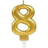 Pilelistore Parti Aksesuar Parti Malzemeleri 8 Rakam Mum Gold Renk