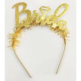 pilelistore Parti Altın Renk Bekarlığa Veda İtalik Yazı Alyanslı Bride Taç