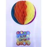 pilelistore Parti Malzemeleri Kağıt Süs Happy Birthday Dekor 55 cm