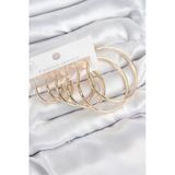 pilelistore Pirinç Halka Model Gold Renk Kadın Set Küpe - TJ-BKP11047
