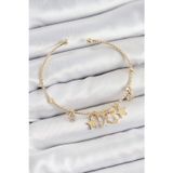 Pilelistore Pirinç Zirkon Taşlı Kelebek Ve Yıldız Model Gold Renk Charm Bileklik - Tj-Bb7355