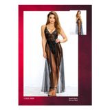 pilelistore TÜL DANTELLİ UZUN FANTEZİ GECELİK-6635