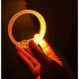 Pilelistore Turuncu Led Işıklı Baskı Yapılabilen Pilli Bileklik Bilezik 1,5 Cm Genişlik