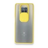 pilelistore Xiaomi Mi Palm Buzlu Kamera Sürgülü Silikon Sarı 10T Lite Kılıf