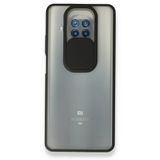 pilelistore Xiaomi Mi Palm Buzlu Kamera Sürgülü Silikon Siyah 10T Lite Kılıf