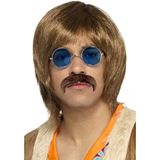 pilelistore Yuvarlak Cam John Lennon Tarzı Gümüş Çerçeveli Mavi Gözlük