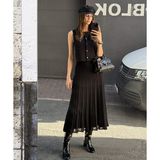 Piliseli Triko Elbise IW6250002142001 - 34 - Siyah