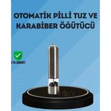 Pilli Baharat Değirmeni Karabiber Tuz Baharat Öğütücü