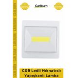 Pilli Dolap İçi Gece Portatif Mıknatıs Aydınlatma Beyaz Gün Işığı Cob Ledli Mıknatıslı Yapışkanlı Lamba