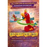 Pilli Dön-Dolaş Kaydıraklı Papağan Oyuncak Sesli & Müzikli Eğlenceli Kuş Oyunu (3+ Yaş)