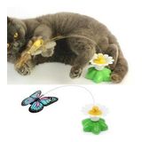 Pilli Hareketli Dönen Kelebek Kedi Oyuncağı Catch Butterfly
