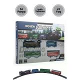 Pilli, Işıklı 14 Parça Oyuncak Tren Seti - Track Car Model