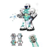 Pilli Işıklı Sesli Full Fonksiyon Duman Ve Su Balonu Atan Kumandalı Robot Oyuncak