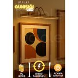 Pilli Parlak Gold Kasa Günışığı Led Flüt Tablo Aplik Banyo Ayna Üstü Aydınlatma