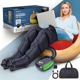Pilli Portentum Lenfatik Drenaj Cihazı - 8 Modlu Ve 3 Yoğunluklu Bacak Masajı - Lcd Ekranlı Uzaktan Kumanda - Usb-C - Yorgun Bacakları Rahatlatır Ve Kan Dolaşımını Destekler - Taşıma Çantası