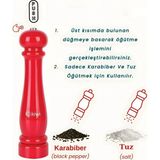 Pilli Seramik Otomatik Ayarlanabilir Tuz Karabiber Değirmeni Kuru Baharat Öğütücü (Hediyelik) - Çok Renkli