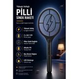 Pilli Sinek Raketi Sivrisinek Karasinek Haşere Öldürücü Sineklik Haşere Aleti Z007