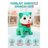 Pilli Yürüyen Ve Zıplayan Elektronik Kedi Oyuncak - Işıklı Ve Sesli Hareketli Oyuncak Kedi