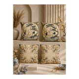 PilloveDream Royal Altın Leylek Desenli Special Collection Hediyelik Dijital Baskılı 4'lü Kırlent Kılıfı