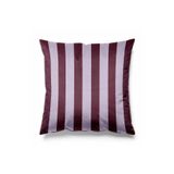 Pilloveland Çizgili Kırlent Kılıfı Döşemelik Süet Kumaş 43*43 Cm - Mürdüm