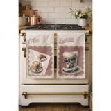 Pilloveland Desenli Mutfak Havlusu (2’li Set) | 30×50 cm - Espresso