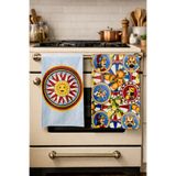 Pilloveland Desenli Mutfak Havlusu (2’li Set) | 30×50 cm - Mavi Sicilya