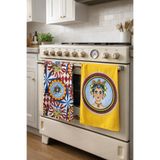 Pilloveland Desenli Mutfak Havlusu (2’li Set) | 30×50 cm - Sarı Sicilya