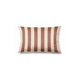 Pilloveland Dikdörtgen Çizgili Kırlent Kılıfı Çift Tarafı Baskılı 50*30 cm - Mocha Mousse