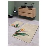 Pilloveland Kaymaz Taban Yıkanabilir 2’li Banyo Paspası -starliçe Desenli 60*100 Cm - 50*60 Cm